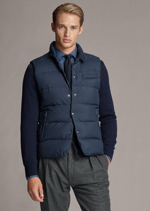 Chaleco Ralph Lauren Hombre Azul Marino / Azules - Reversible Hybrid - QEYOM9762